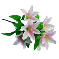thumbnail image 2 of 6 uds flores de artificiales de seda decoración de boda Rosa claro Zulema Simulation Lily Flower, 2 of 8