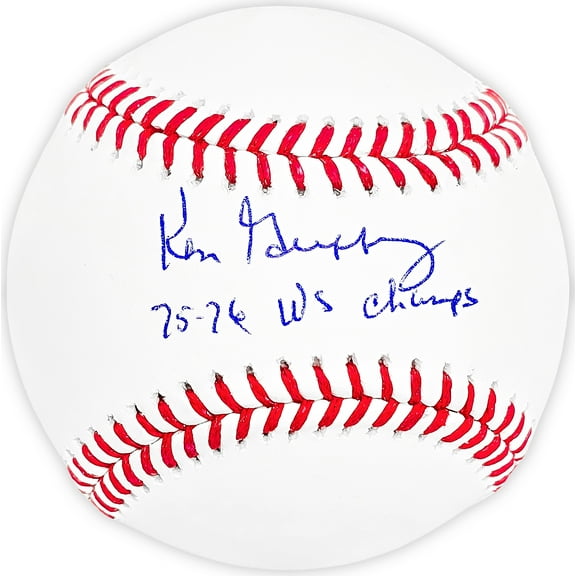 Ken Griffey Sr. Autographed Official MLB Baseball Cincinnati Reds "75-76 WS Champs" Beckett BAS Witness 218598