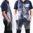 thumbnail image 3 of HomeLife 50Pcs/Bag Adults Aprons Transparent Waterproof Polyethylene Adjustable Women Men Disposable Plastic Aprons Restaurant Supplies, 3 of 13