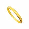 thumbnail image 1 of Pulsera chapada en oro para mujer con textura de 22 g, 1 of 2