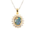 thumbnail image 4 of HOLIDAY ADVENTURE 18KT ROSE GOLD PLATED AUSTRALIAN BLACK OPAL NECKLACE, 4 of 5