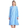 Casual Nights Women's Flannel Floral Long Sleeve Nightgown
