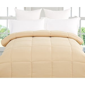Down Alternative Comforter (Honey Khaki, King) - All Season Comforter - by Natural Comfort