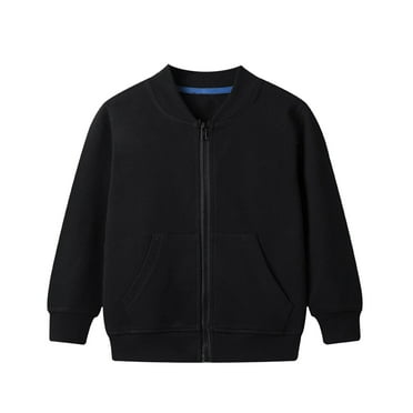 Kiijoy Infant Boys Baseball Jacket Solid Color Zip Up Bomber Jacket Sweatshirt, Sizes 18-24M