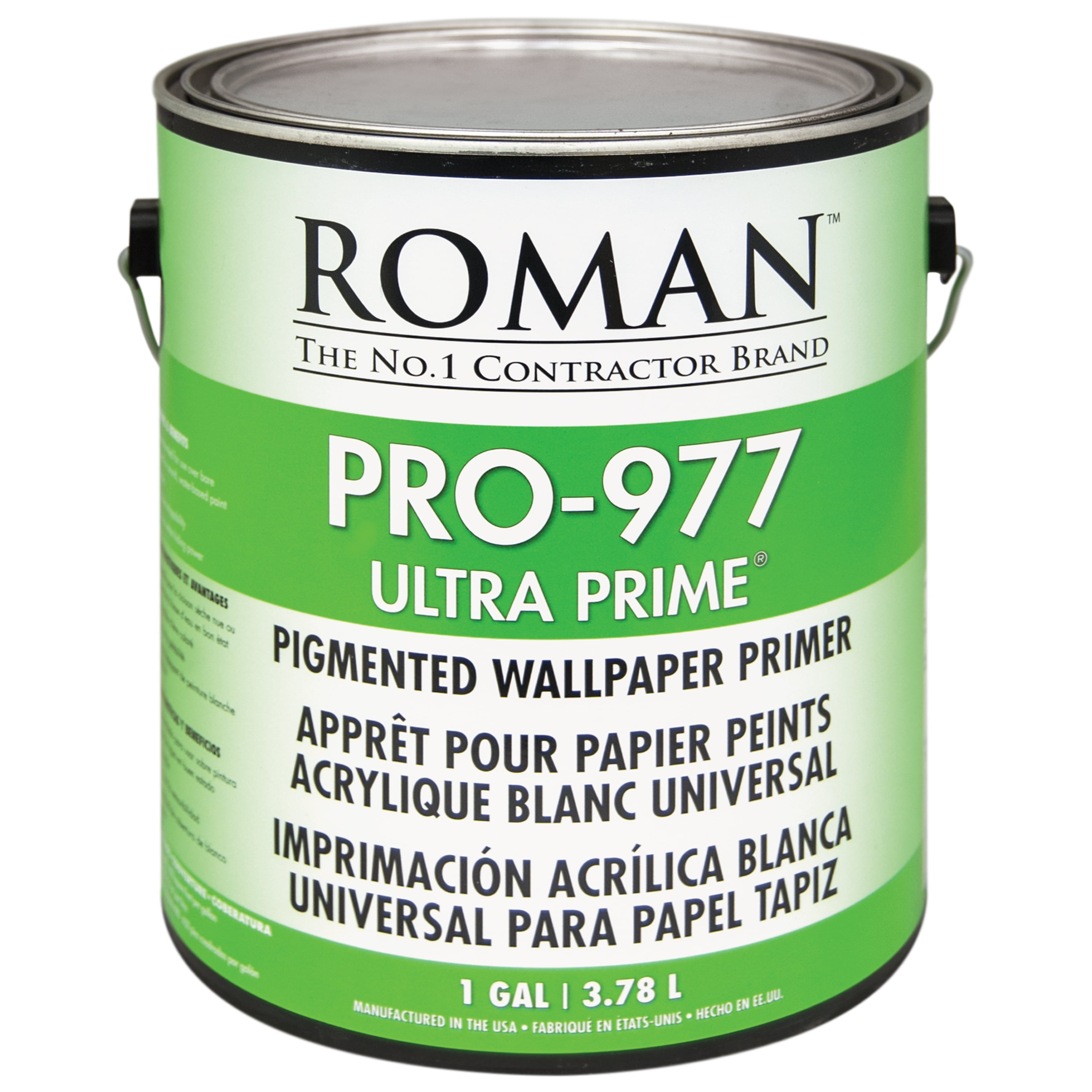 Roman Pro 977 Ultra Prime Wallpaper Primer White 1 Gallon 450 Sq Ft Walmart Com