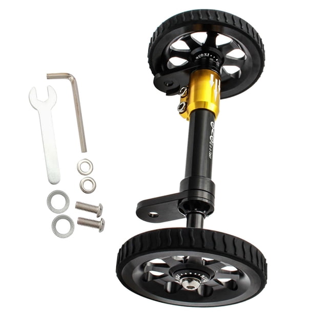Bicicleta plegable Extension Rod Rack de carga trasero Juego de Negro Zulema Varilla de extensión de rueda fácil