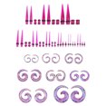 thumbnail image 1 of 1 Set/52PCS Acrylic Pointed Cone Ear Expander Funny 14g-12mm Snail Ear Jewelry, 1 of 7