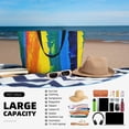 thumbnail image 5 of Wukai Rainbow Colored Print Zipper Bag,large Beach Tote Bag,Waterproof Sandproof Bag,Grocery and Picnic Tote Travel Bag, 5 of 5