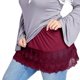 thumbnail image 2 of Gibobby faldas de mezclilla para mujer suelta de encaje en la cintura, falda corta a la moda para mujer(Vino, XL), 2 of 5