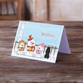 thumbnail image 2 of Merry Christmas Carolers Poodle Black Greeting Cards and Envelopes Pack of 8, 2 of 2