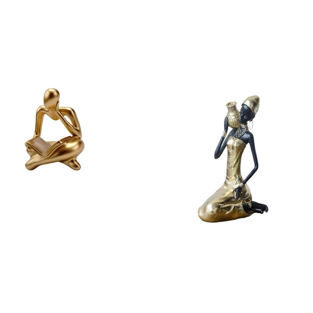Figura de lector abstracto,Estatua de pensador abstracto,arte,manualidades,decoraciones,Figuras humanas decorativas para oficina,objetos coleccionables,Estatua de la dama,Estatua de dama tribal