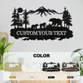 thumbnail image 5 of KAINSY Personalized Bear Metal Cabin Sign, Metal Signs Customized, Vintage Camping Decor, Metal Bear Cabin decor, Mountain Themed Woodland Decor, Custom Family Name Sign, Gifts for Hunters(10inches), 5 of 8