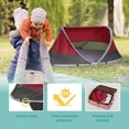 thumbnail image 3 of KidCo P3010 - Peapod Portable Foldable Mesh Toddler Travel Tent & Storage Bag, Play Tent, Ages 6 Months - 3 Years (Cranberry), 3 of 7