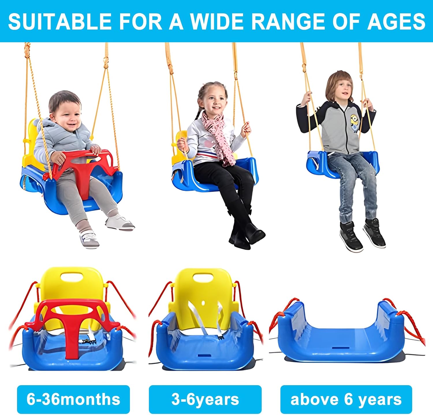 G TALECO GEAR 3-in-1 Toddler Swing Set Metal Blue photo 3