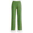 thumbnail image 4 of Women's Fashionable Casual Trousers with Striped Print, Stylish and Trendy Pants for Daily Wear, Casual Outfits, and Women's Fashion Apparel,Dark Green,L, 4 of 4