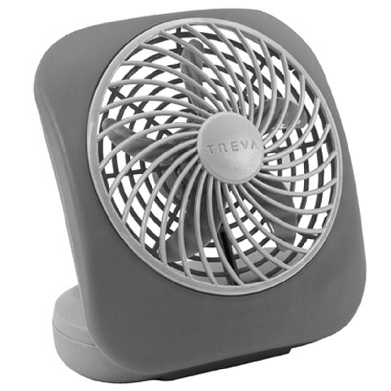 O2Cool FD05004 5" 2 Speed Gray Battery Operated Portable Camping Fan 
