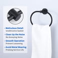 thumbnail image 4 of Matte Black Towel Ring, Angled Stainless Steel Single Towel Rack, Wall Mounted Face Bathroom Towel Rack, 4 of 5