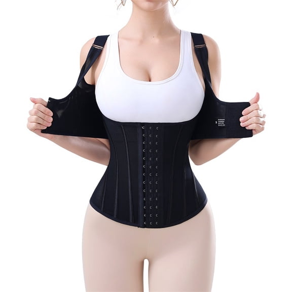 AFOJOY Breathable Mesh Shapewear Vest for Women Tummy Control Waist Trainer Corset Workout Sports Slimming Bodysuit