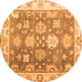thumbnail image 1 of Ahgly Company Indoor Round Oriental Orange Traditional Area Rugs, 4' Round, 1 of 4