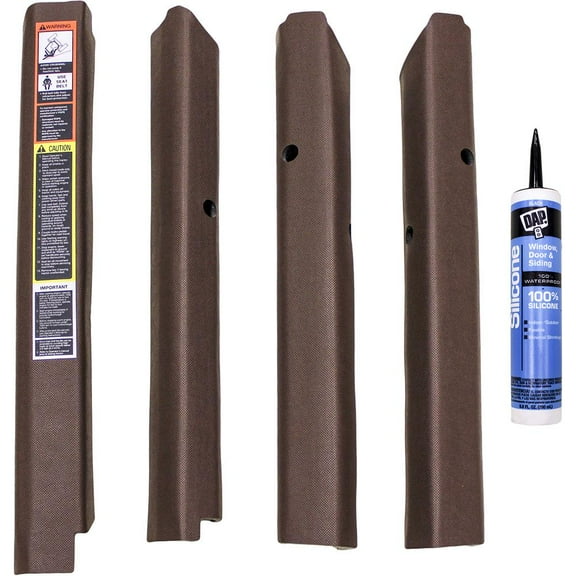 RAParts AMSS4153 Qwik Fit Corner Post Kit, Brown Vinyl