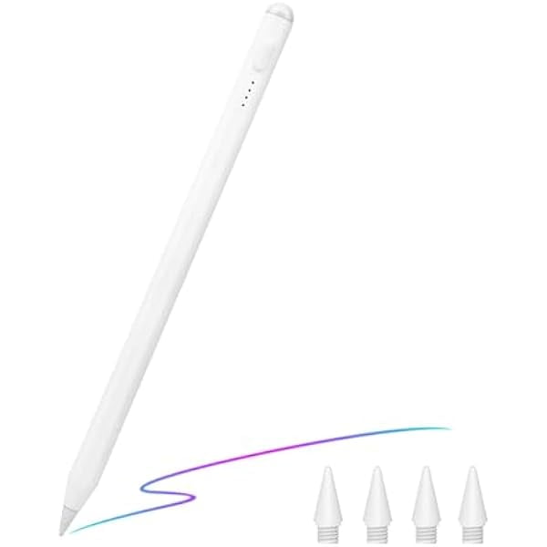 LinQingQ Stylus Pen for iPad, with tilt-Pressure Sensitivity and Multi-Point Anti-False-Touch Function. 20-Minute Fast Charging for 2018-2023 iPad/Mini/Pro/Air (White)