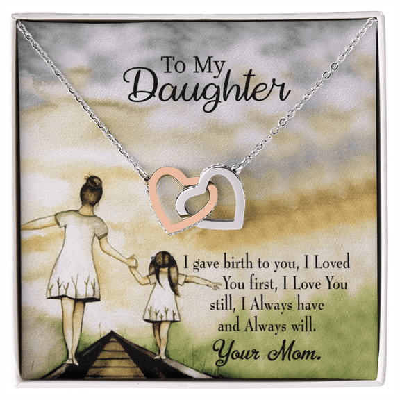 To My Daughter Mom Loved You First Inseparable Necklace