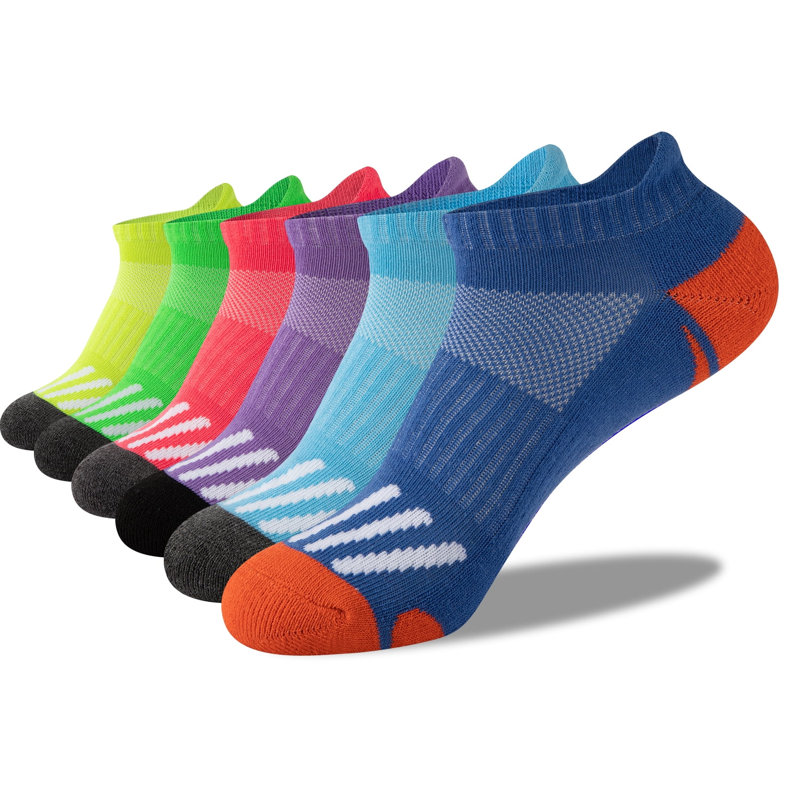 EALLCO Womens Ankle Low Cut Socks Athletic Cushioned Running Socks for Women  6 Pairs - Walmart.com