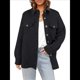 thumbnail image 2 of Chaqueta Informal de Otoño para Mujer, de Larga, con Botones, Holgada y Ligera, con Bolsillos. Negro S, 2 of 8
