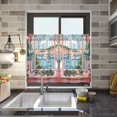 thumbnail image 4 of Yayeee Kitchen Curtains Tier Pair Light Filtering 27"x24" Rod Pocket Short Cafe Window Panel, Pink Boat, 4 of 7
