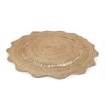 thumbnail image 3 of · REDEARTH · Round Area Rug - 5 Feet Braided Scalloped Desert Wave Natural Jute Rug- Artisan Made Boho Jute Patterned Rugs for Bedroom, Kitchen, Living Room, Farmhouse, Handmade Vintage Decor, 3 of 6