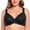 Black, variant on Women's Sexy Lace Embroidered Bras Full Coverage Unlined Underwire Plus Size Bra 40DDD