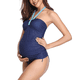 thumbnail image 1 of Traje de baño de dos piezas con estampado de lunares y tankini de maternidad para mujer, 1 of 5