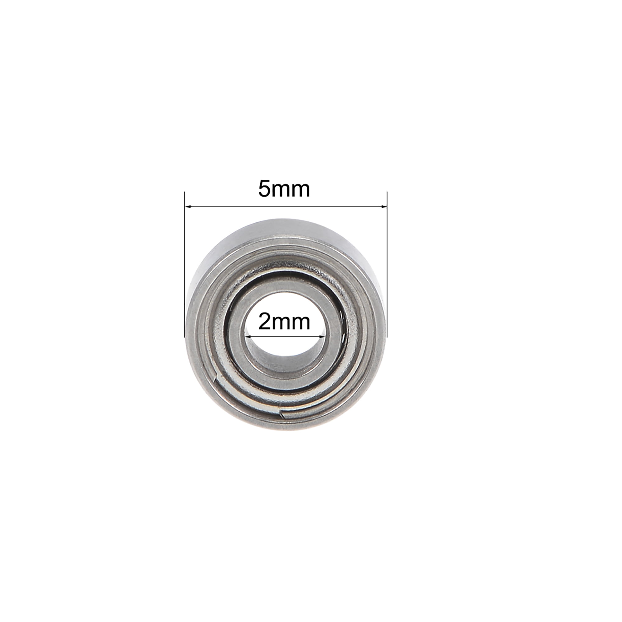SMR52ZZ Deep Groove Ball Bearings 2x5x2.5mm Double Shielded Stainless Steel 5pcs 