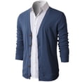 thumbnail image 3 of H2H Mens Casual Slim Fit Cardigans V-Neck Basic Designed Long Sleeve Button Down DARKBLUE US 2XL/ASIA 3XL (CMOCAL012), 3 of 5