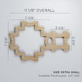 thumbnail image 2 of Ekena Millwork 11 1/8"W x 7 3/8"H x 1/4"T Extra Small Cordova Decorative Fretwork Wood Wall Panels, Hickory, 2 of 13