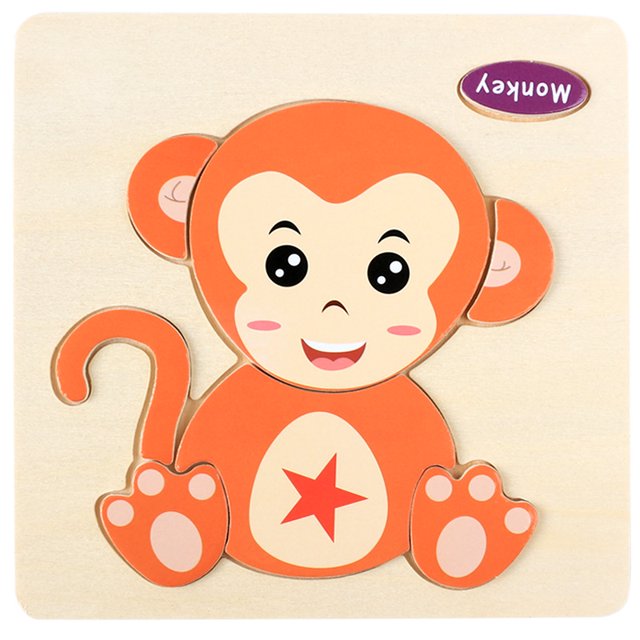 Rompecabezas tridimensional de tráfico de animales de dibujos animados para niños de madera, juguetes de rompecabezas de inteligencia para bebés, juguetes para niños de 1 a 3 años