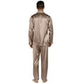 thumbnail image 2 of YIMANIE Mens Satin Pajamas Set Classic Sleepwear Loungewear, 2 of 3