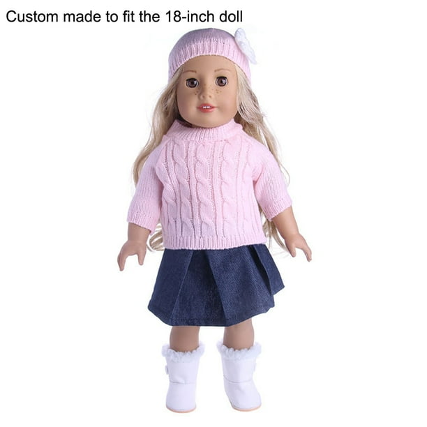 Rdeghly 18inch Girl Doll Dress 3pcs set 18 Girl Doll Clothes