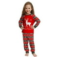 thumbnail image 3 of Matching Family Pajamas Sets Christmas PJ's Letter Plaid Printed Long Sleeve Tee and Bottom Loungewear or One-Piece Jumpsuit, 3 of 9