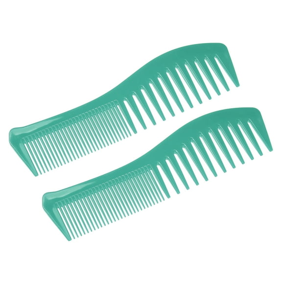 Vocoste 2 Pcs Anti Static Hair Comb Wide Tooth for Thick Curly Hair Hair Care Detangling Comb Green