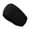 AB669 Black, variant on Tisuna Sweat Headbands For Women Men, Stretchy Fleece Hair Bands Solid Color Head Bands For Running Cycling