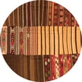 thumbnail image 1 of Ahgly Company Indoor Round Southwestern Orange Country Area Rugs, 3' Round, 1 of 1
