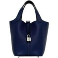 thumbnail image 1 of Pre-Owned Hermes Hermès Picotin Lock PM handbag f-23697 in navy blue with Bleu Nuit... (Good), 1 of 11