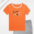 thumbnail image 6 of NOLDARES Toddler Baby Boy Summer Clothes Dinosaur Truck Print Crewneck Short Sleeve Tee Elastic Waist Cargo Shorts 2pcs Outfits(Orange,5-6 Y), 6 of 6