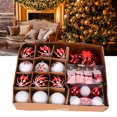 thumbnail image 3 of Juego de adornos navideños adornos para árboles de Navidad fáciles de almacenar ligeros portátiles de color brillante para edificios de oficinas hoteles hogar fiesta, 3 of 8