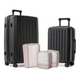 thumbnail image 1 of Ensemble de Bagages Rigides 5 Pièces : Valise Spinner 28", Bagage à main 20" et 3 Cubes de Rangement, 1 of 9
