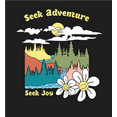 thumbnail image 2 of Positive Vibes Seek Adventure, Seek Joy Happy Flowers Adult Short Sleeve Tee-XL-Black, 2 of 3
