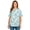 Deep Turquoise Seashells, variant on Women's Plus Size Tie-Sleeve Button-Down Shirt