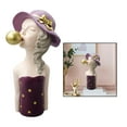 thumbnail image 1 of Estatua de resina niña burbujas Perfecl 12x13x31cm púrpura decorativa, 1 of 7