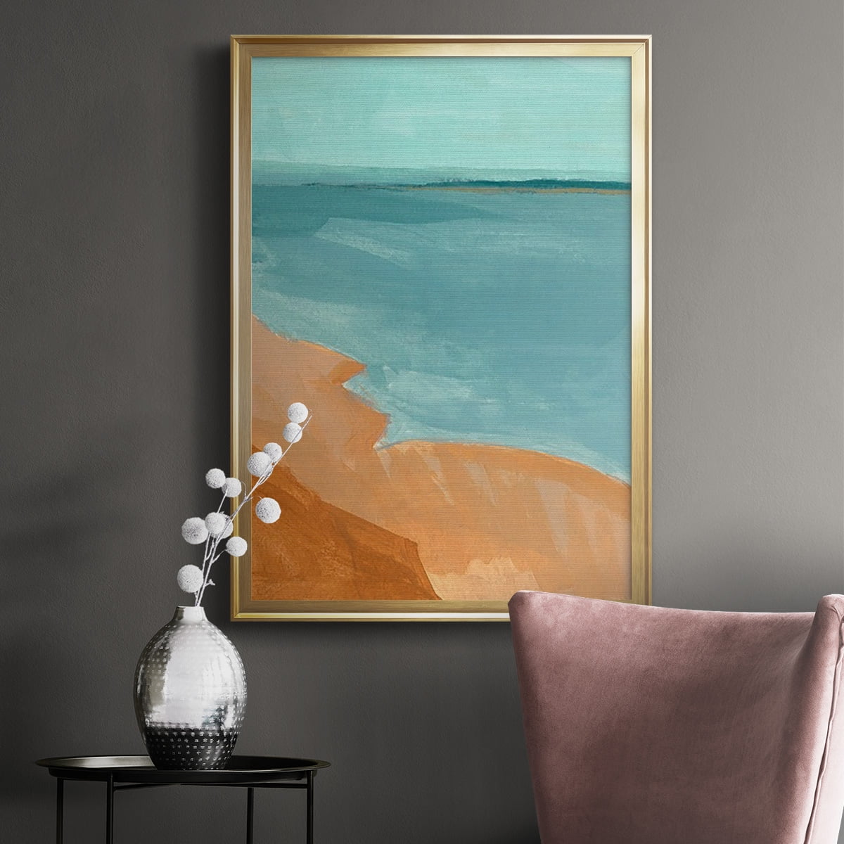 Out on the Sandbar II Premium Framed Print, in Gold, Black, or Silver - Ready to Hang